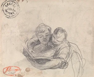 Couple lisant un livre